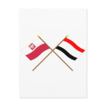 Crossed flags of Poland and Kujawsko-Pomorskie Postcards