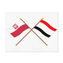 Crossed flags of Poland and Kujawsko-Pomorskie Post Cards