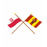 Crossed flags of Poland and Łódzkie t-shirts