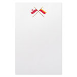Crossed flags of Poland and Małopolskie Stationery Paper