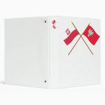 Crossed flags of Poland and Mazowieckie Binders