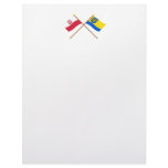 Crossed flags of Poland and Opolskie Customized Letterhead