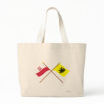 Crossed flags of Poland and Pomorskie bags