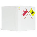 Crossed flags of Poland and Pomorskie Vinyl Binder