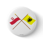 Crossed flags of Poland and Pomorskie Buttons