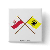 Crossed flags of Poland and Pomorskie Pin