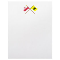 Crossed flags of Poland and Pomorskie Letterhead