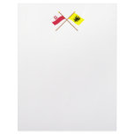 Crossed flags of Poland and Pomorskie Letterhead