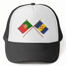 Crossed Flags of Portugal and Madeira Hats