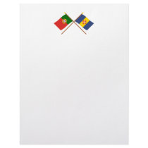 Crossed Flags of Portugal and Madeira Custom Letterhead