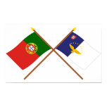 Crossed Flags of Portugal and the Azores Poster