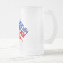 Crossed flags of Rhône-Alpes and Ain Mugs