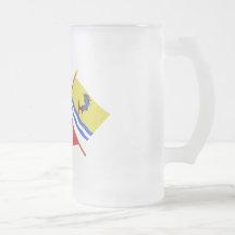 Crossed flags of Rhône-Alpes and Drôme Mugs