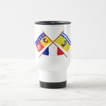 Crossed flags of Rhône-Alpes and Isère Coffee Mug