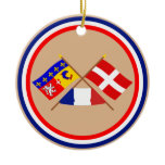 Crossed flags of Rhône-Alpes and Savoie Christmas Ornament