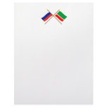 Crossed flags of Russia and Chechen Republic Letterhead Design