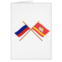 Crossed flags of Russia and Chelyabinsk Oblast Card