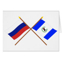 Crossed flags of Russia and Irkutsk Oblast Greeting Card