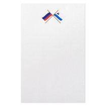 Crossed flags of Russia and Kamchatka Krai Stationery Paper