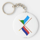 Crossed flags of Russia and Khabarovsk Krai Key Chain
