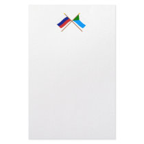 Crossed flags of Russia and Khabarovsk Krai Customized Stationery