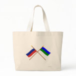 Crossed flags of Russia and Komi Republic bags