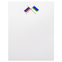 Crossed flags of Russia and Komi Republic Letterhead