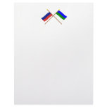 Crossed flags of Russia and Komi Republic letterhead