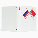 Crossed flags of Russia and Magadan Oblast Binders