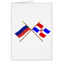 Crossed flags of Russia and Perm Krai Greeting Cards