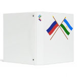 Crossed flags of Russia and Rep. of Bashkortostan Vinyl Binder
