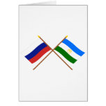 Crossed flags of Russia and Rep. of Bashkortostan Cards