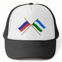 Crossed flags of Russia and Rep. of Bashkortostan Trucker Hats