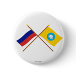Crossed flags of Russia and Republic of Kalmykia Pin