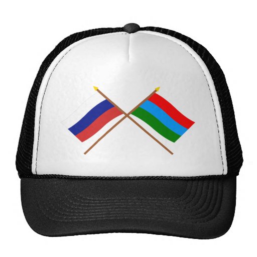 Crossed flags of Russia and Republic of Karelia Trucker Hats