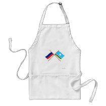 Crossed flags of Russia and Sakha Republic Apron
