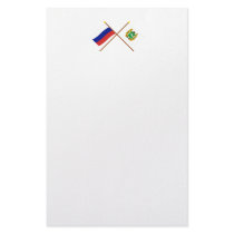 Crossed flags of Russia and Tomsk Oblast Stationery