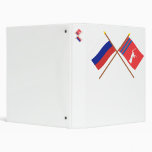 Crossed flags of Russia and Volgograd Oblast Binder