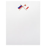 Crossed flags of Russia and Vologda Oblast Custom Letterhead