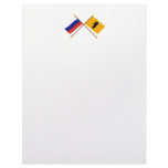 Crossed flags of Russia and Yaroslavl Oblast Custom Letterhead