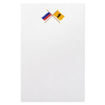 Crossed flags of Russia and Yaroslavl Oblast Stationery