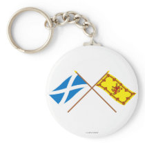 Crossed Flags of Scotland Keychains