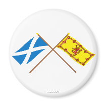 Crossed Flags of Scotland Fridge Magnets