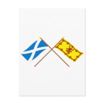 Crossed Flags of Scotland Postcard