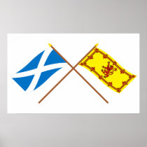 Crossed Flags of Scotland Posters