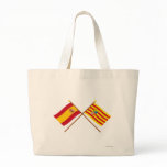 Crossed flags of Spain and Aragón bags