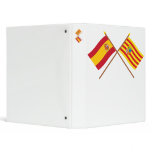 Crossed flags of Spain and Aragón binders