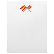 Crossed flags of Spain and Castilla-La Mancha Letterhead