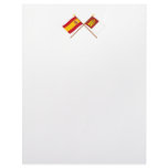 Crossed flags of Spain and Castilla-La Mancha Letterhead