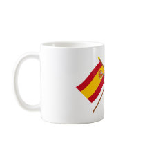 Crossed flags of Spain and Castilla-La Mancha Mugs